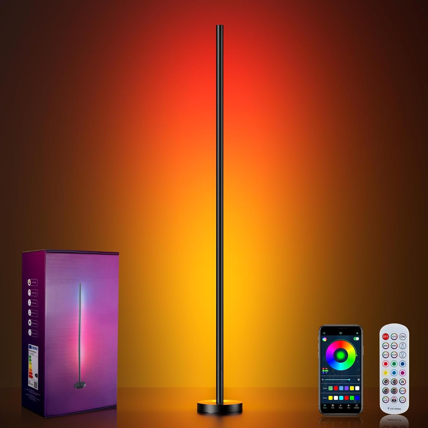 OIYN RGBICW Corner Lamp 16M Colors Music Sync
