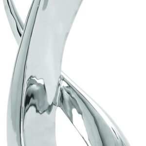 Deco 79 Porcelain Abstract Sculpture Black Base Silver