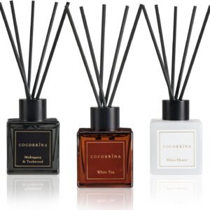 COCORRÍNA Reed Diffuser Trio, Mahogany Teakwood