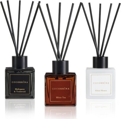 COCORRÍNA Reed Diffuser Trio, Mahogany Teakwood