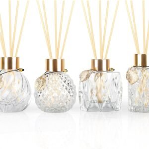 4-Piece Reed Diffuser, Gold Metal, 3.5oz, 20 Sticks