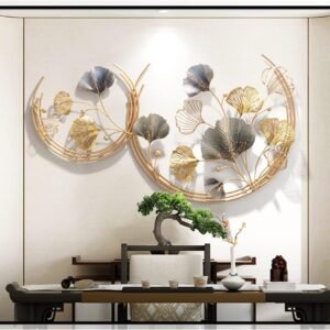 3D Metal Ginkgo Leaf Wall Decor 2 Pack