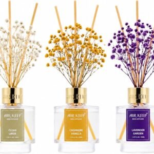 Airkeep Reed Diffuser 3-Pack Clean Linen Cashmere Vanilla