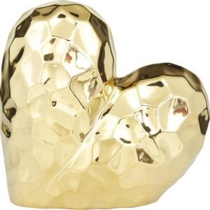 Deco 79 Porcelain Ceramic Heart Sculpture Gold 8