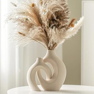 Lvases Ceramic Vase Set 2 Boho Tabletop Decor