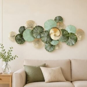 JFUJFU Large 3D Lotus Metal Wall Art