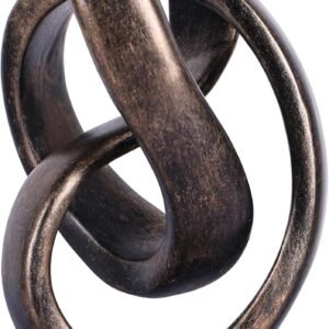 Modern Abstract Mobius Knot Bronze Sculpture Decor