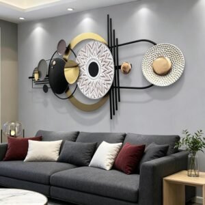 JFUJFU 3D Metal Wall Sculpture Home Office