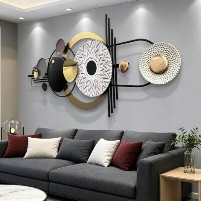 JFUJFU 3D Metal Wall Sculpture Home Office
