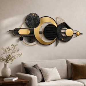 HAVFIFK 3D Geometric Wall Art 59x22in Living Room