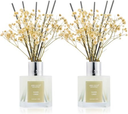 Airkeep Reed Diffuser 2pk Clean Linen 3.38oz