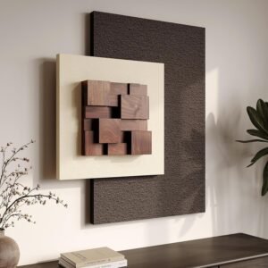 Large Wood Abstract Wall Art for Living Room